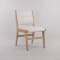 Hengming Pu Dining Chair, No Armrest With Wooden Legs, Suitable For Kitchen, Dining Room, Living Room, Bedroom And Other Occasions,Set Of 2 White Pu