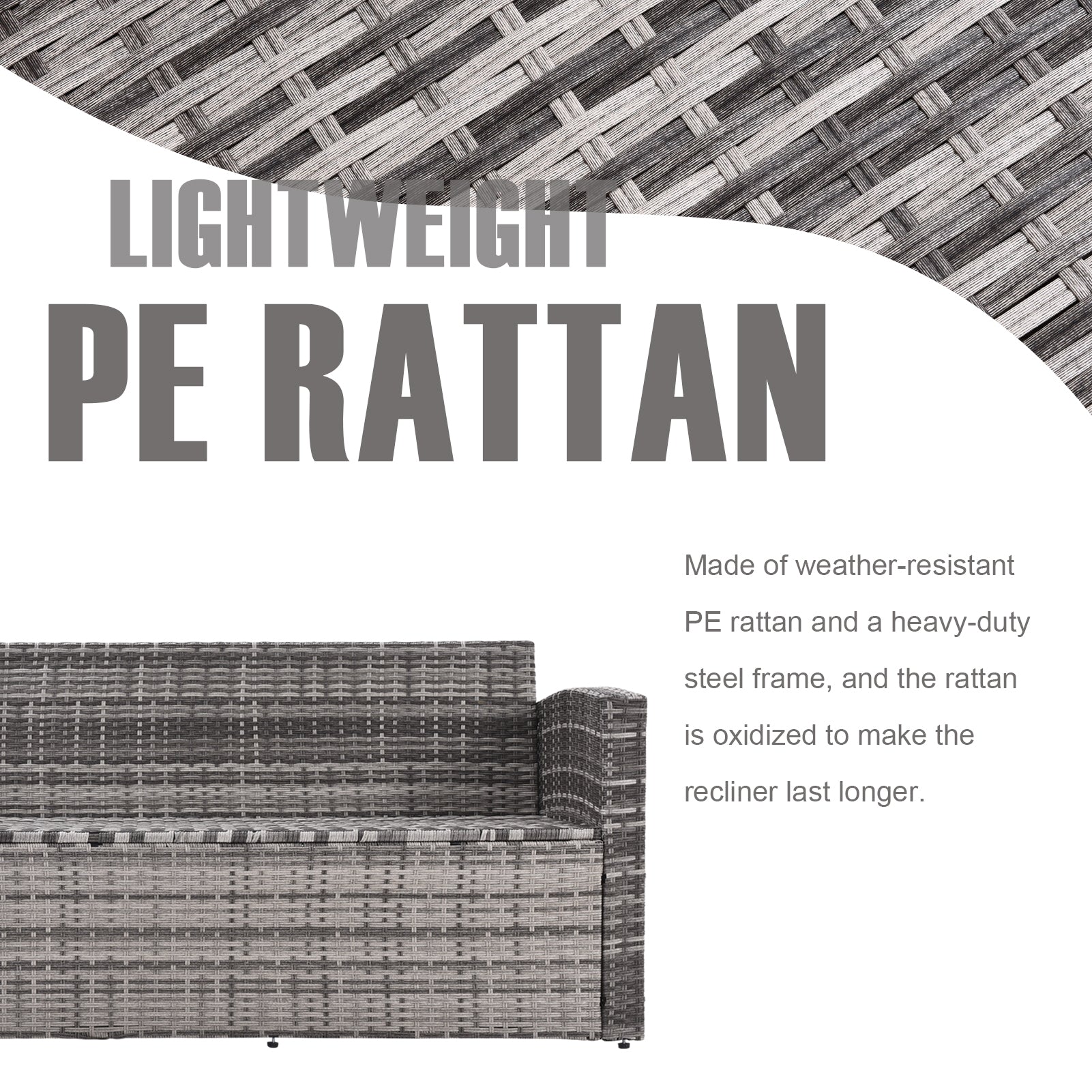 Outdoor Patio Furniture Set,7 Pieces Outdoor Sectional Conversation Sofa With Dining Table,Corner Chairs, Ottomans,All Weather Pe Rattan And Steel Frame,With Backrest And Removable Cushions Grey Blue Yes Dark Blue Weather Resistant Frame Garden & Outdoor