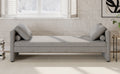 Modern Upholstered Chaise Lounger Daybed With Pillows Small Single Daybed, No Mattress Needed, Perfect For Living Rooms & Home Office,Linen Fabric, Gray Gray Linen