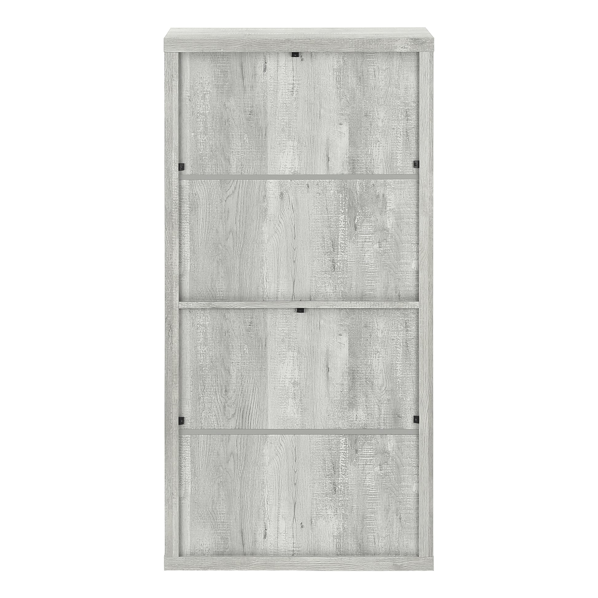 Bookshelf, Bookcase, Etagere, 5 Tier, 48"H, Office, Bedroom, Grey Laminate, Contemporary, Modern Grey Particle Board