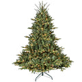 7.5Ft Christmas Tree Simulate Nature Advanced Materials Premium Hinged Spruce Artificial Douglas Firs Tree, Christmas Holiday Party Atmosphere Decoration Year Celebration Pe Pvc Xmas Tree Green