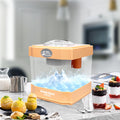 Snow Cone Maker, Tabletop Shaved Ice Machine For Slushies & Frozen Drinks, 2 Reusable Cups, Ice Scoop Orange Plastic