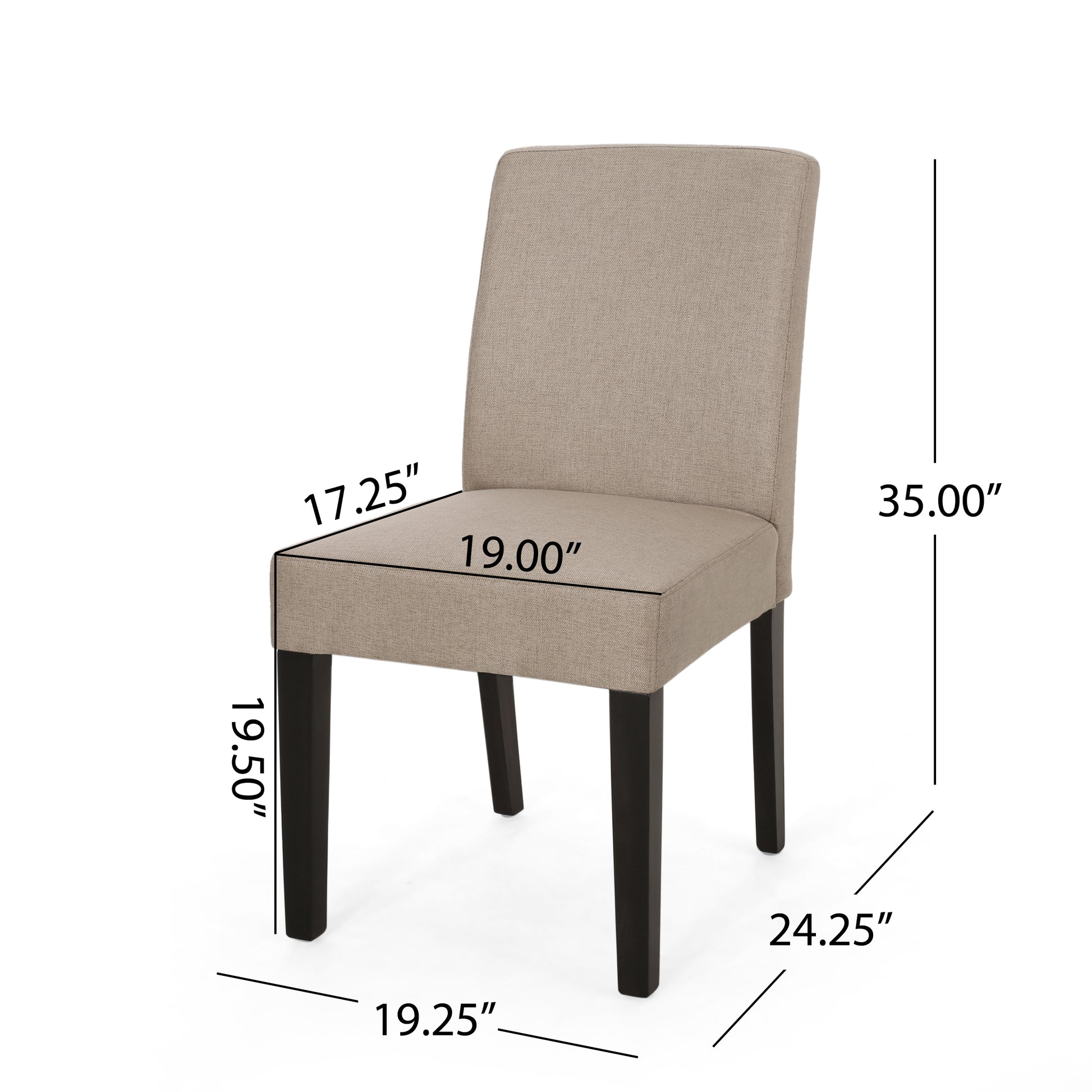 Dining Chair Taupe Fabric