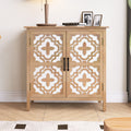 Hand Carved 2 Doors Accent Cabinet Traditional -