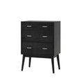 Disa 3 Drawer Chest Black Mdf