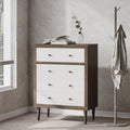 Nordic 4 Drawer Chest Walnut Mdf