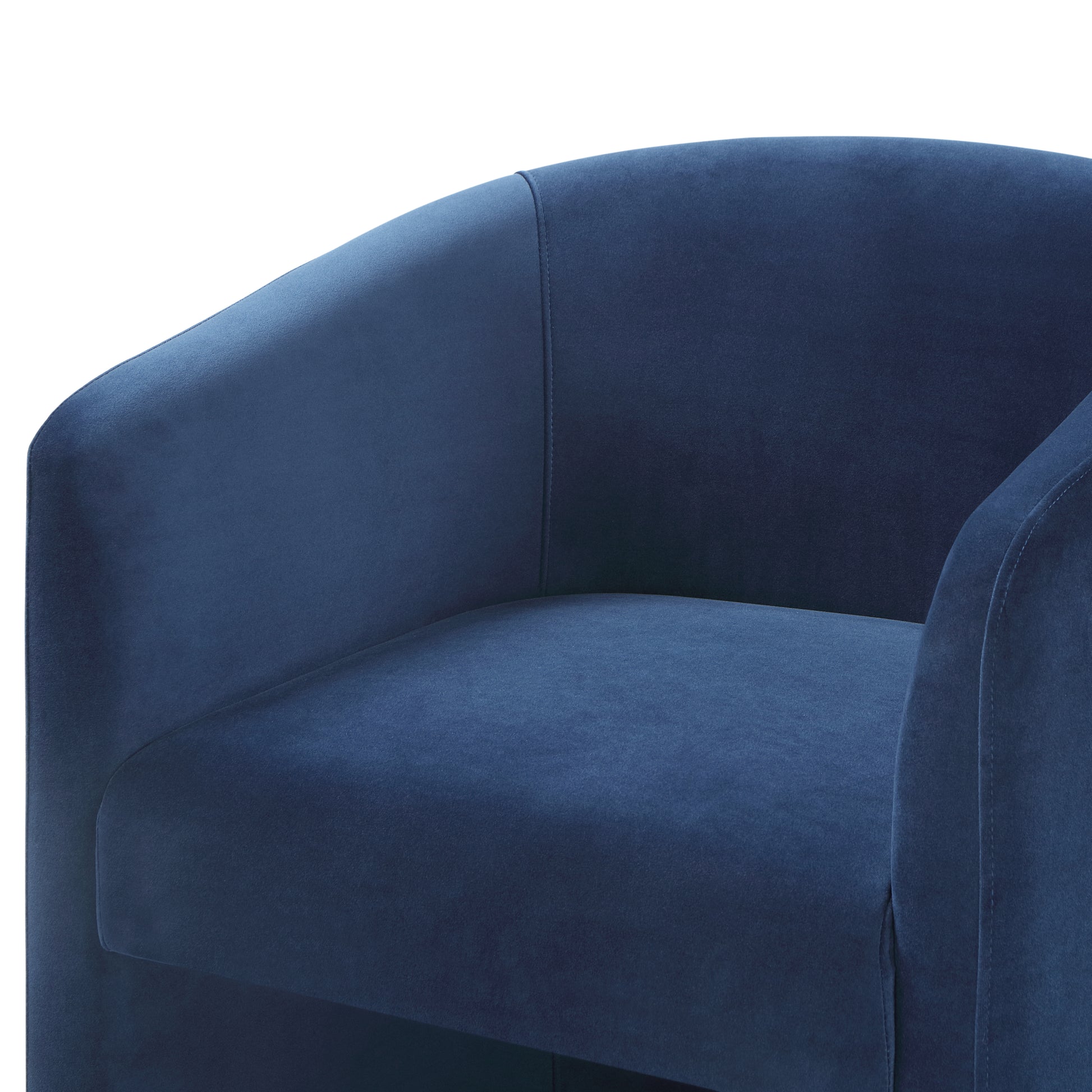 Iris Upholstered Dining Or Accent Chair Indigo Blue Wood