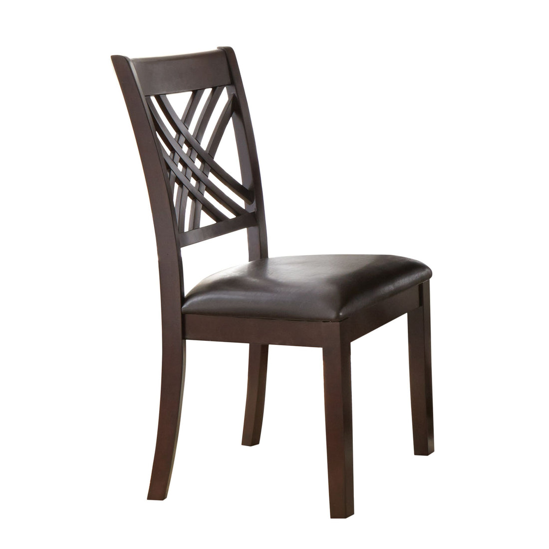 Adrian Side Chair Set Of 2 Dark Brown Dark Brown Wood