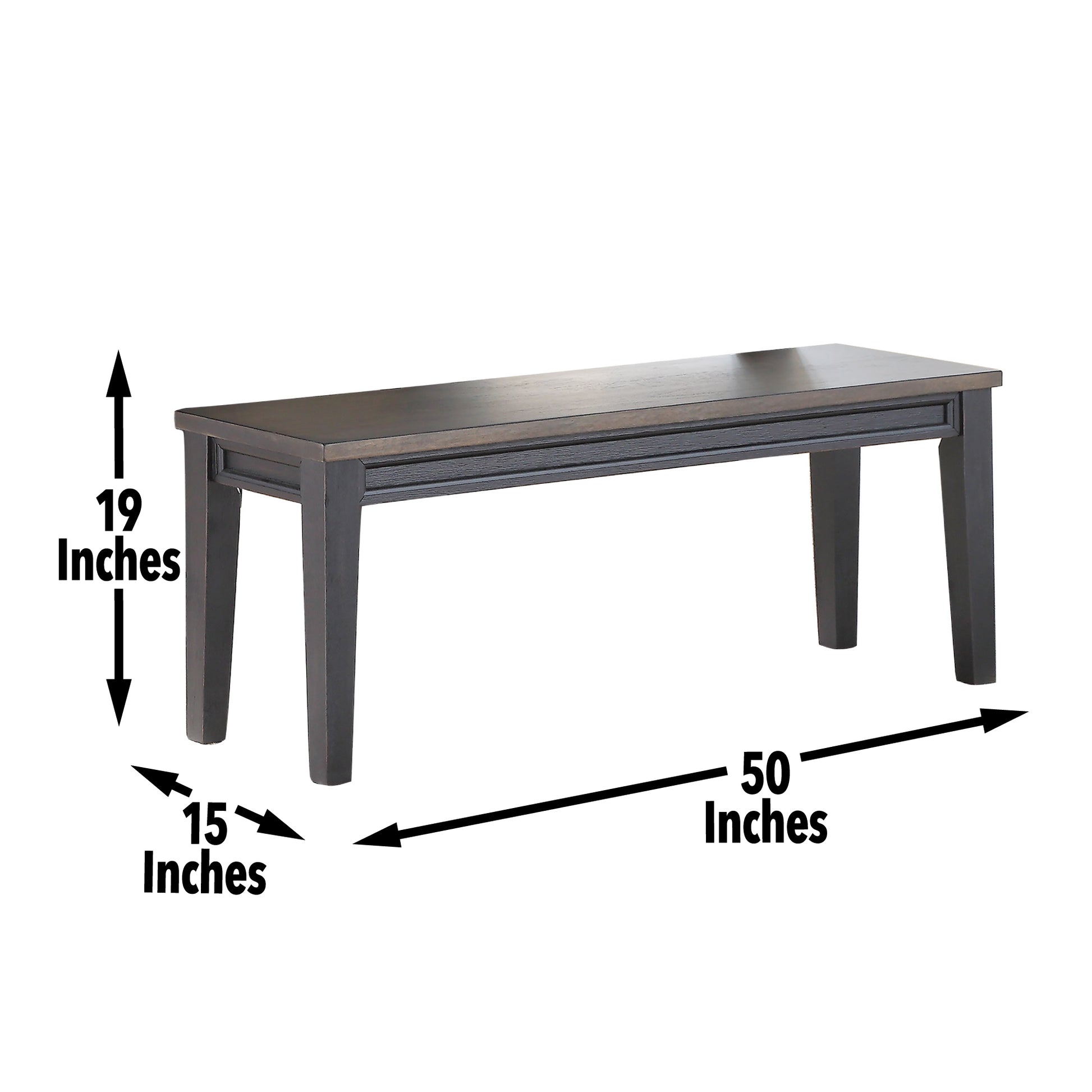 Raven Noir Bench Dark Brown Dark Brown Wood