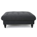 Madrid Kd Tufted Ottoman Dark Gray Fabric