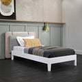 Nix Twin Platform Bed White Twin White Wood