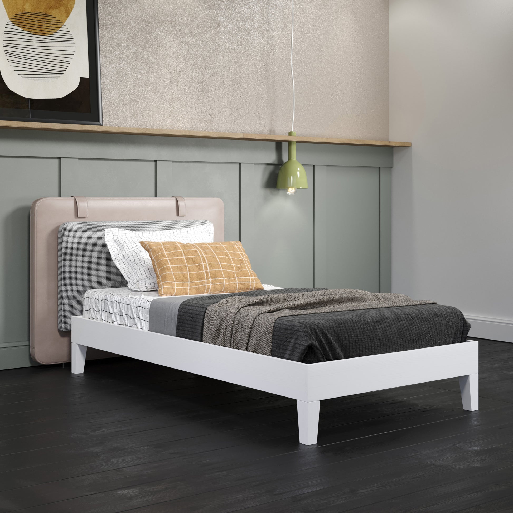 Nix Twin Platform Bed White Twin White Wood
