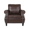 Club Chair Dark Brown Pu