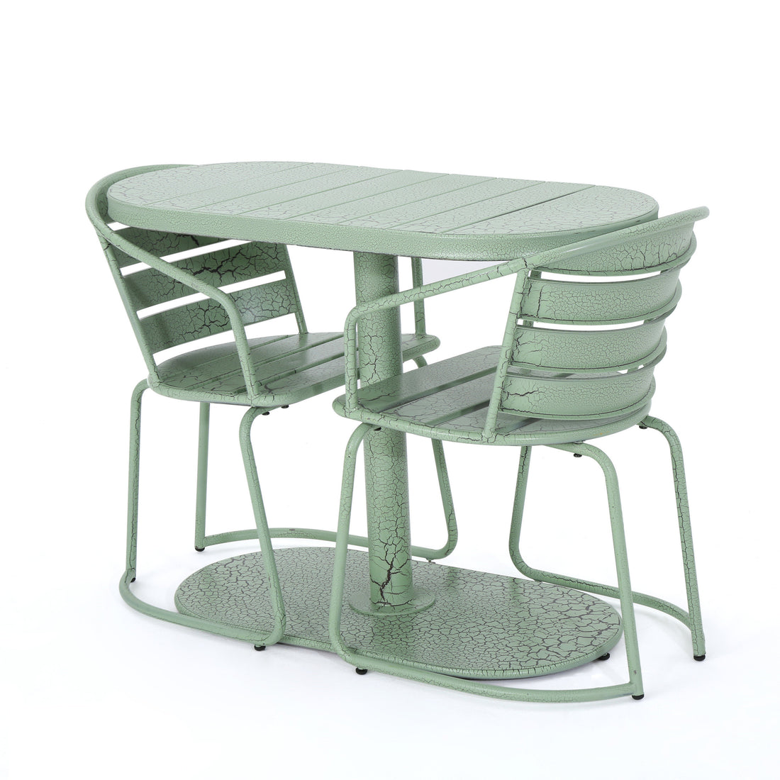 Santa Monica Bistro Set Green Iron