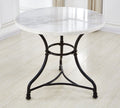 Claire White Marble Top Round White White Marble