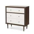 Nordic 3 Drawer Chest Walnut Mdf