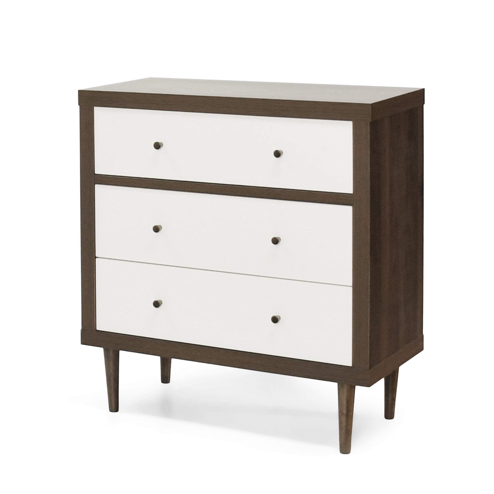 Nordic 3 Drawer Chest Walnut Mdf