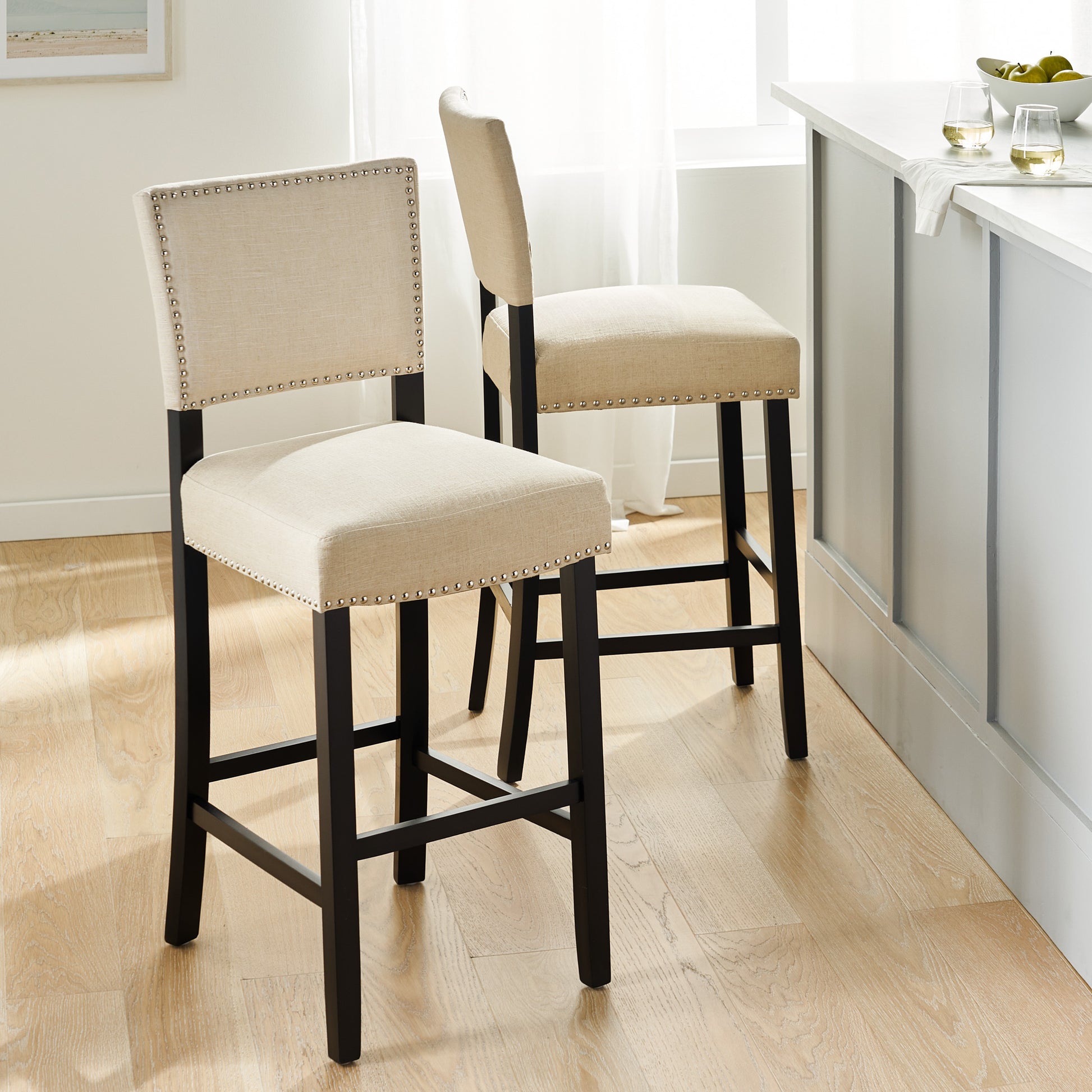 Mayfield Kd Barstool Beige Fabric