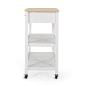 Kitchen Cart White Wood