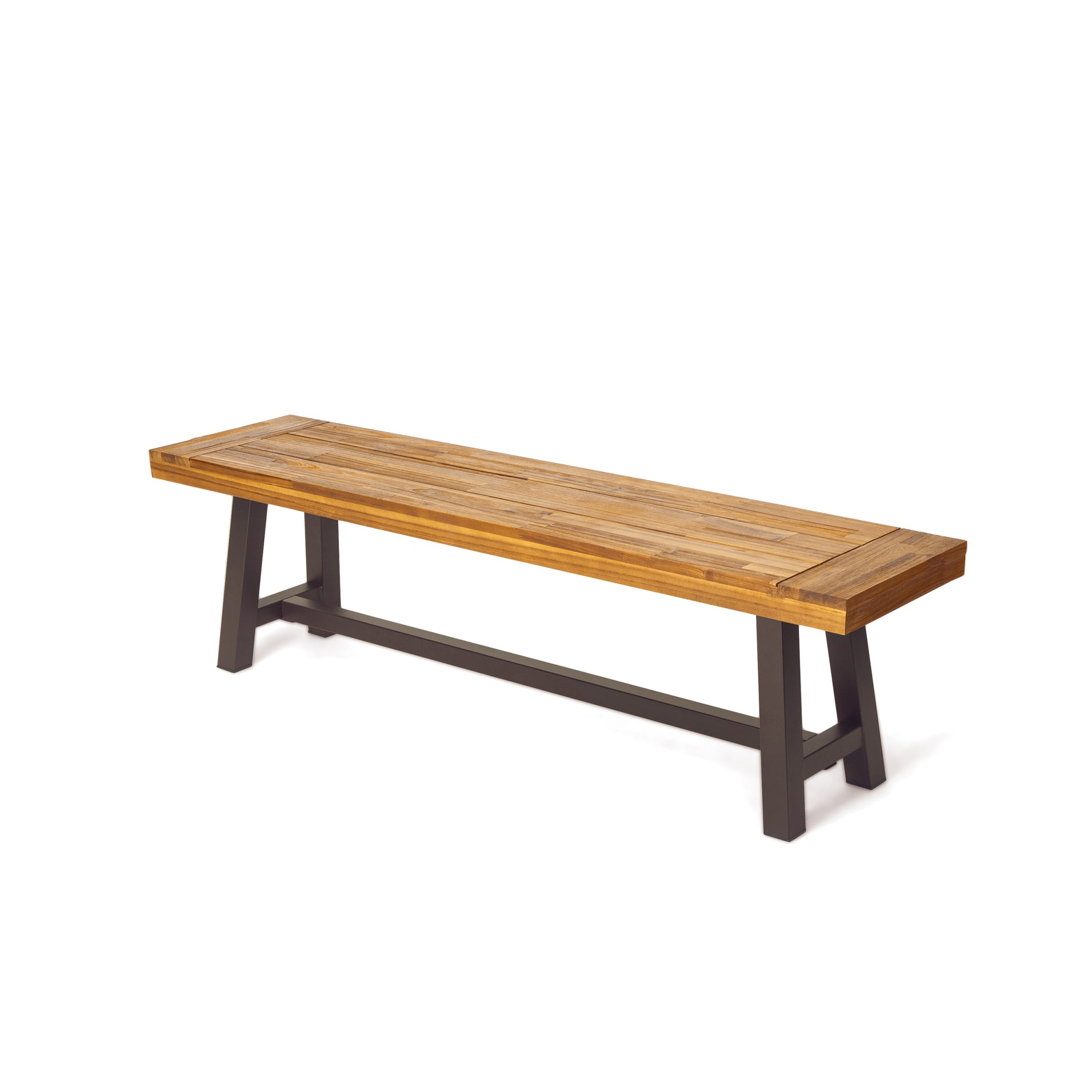 Carlisle Benches, Sandblasted Brown Rustic Metal