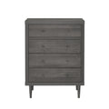 Nordic 4 Drawer Chest Grey Mdf