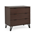 3 Drawer Wide Chest Walnut Mdf