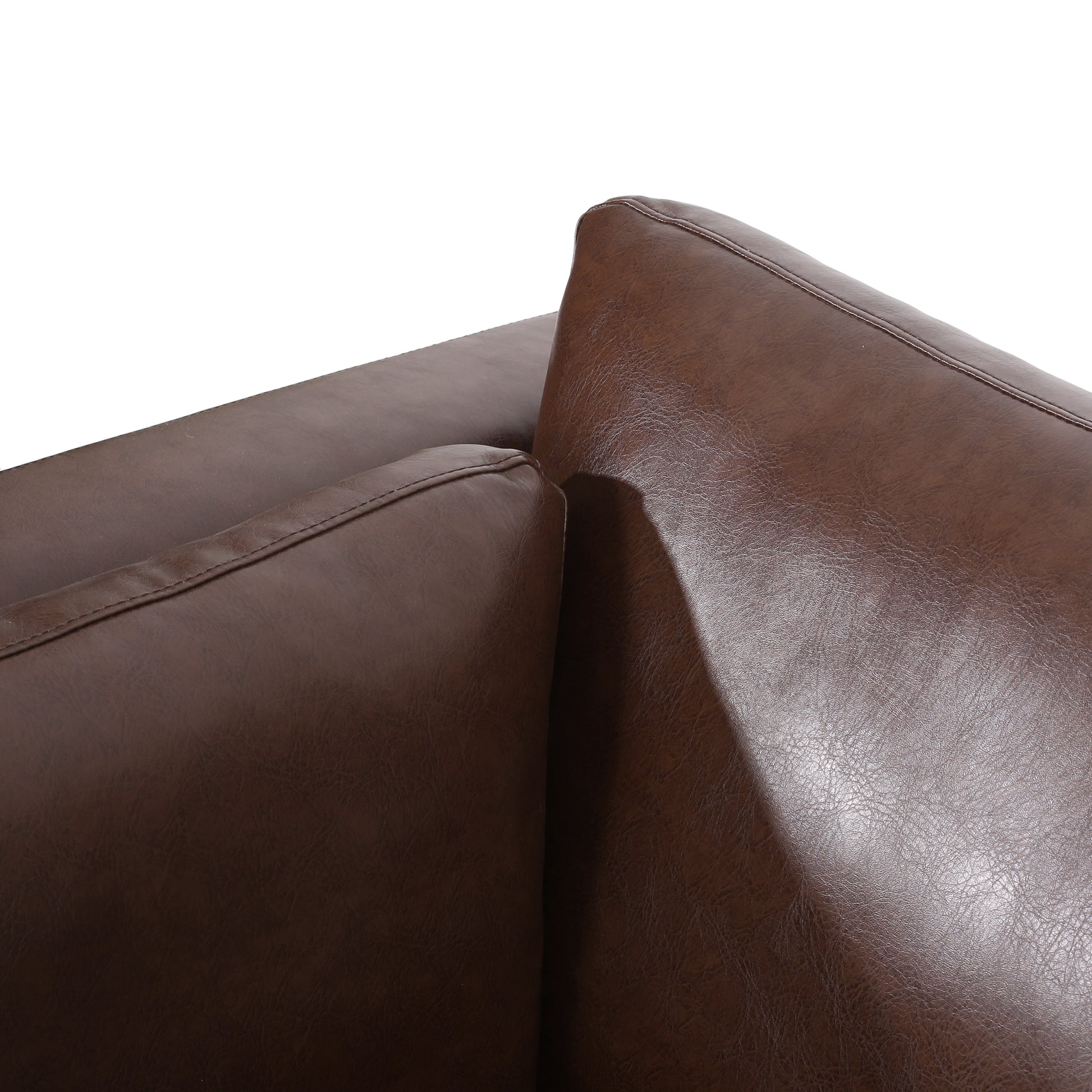 3 Seater Sofa Dark Brown Pu