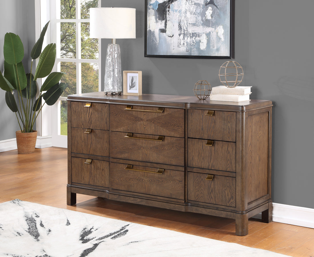 Milan Dresser Dark Brown Dark Brown Wood