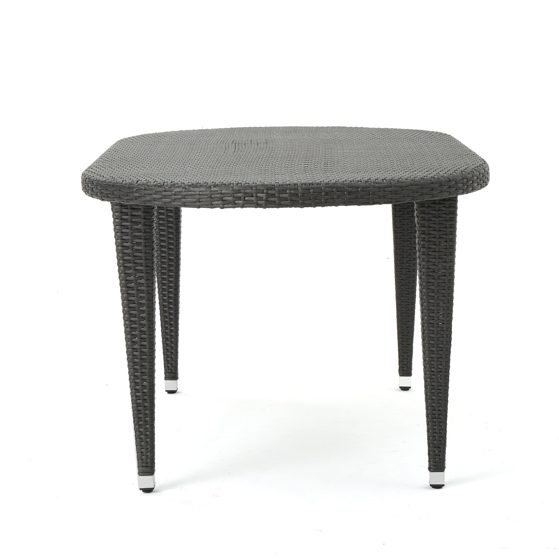 Dominica 6" Oval Dining Table - Grey Pe Rattan