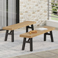 Bettina Bench Set Of 2 Grey Acacia Wood