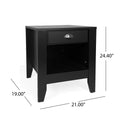 Side Table Black Mdf