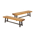 Carlisle Benches, Sandblasted Brown Rustic Metal