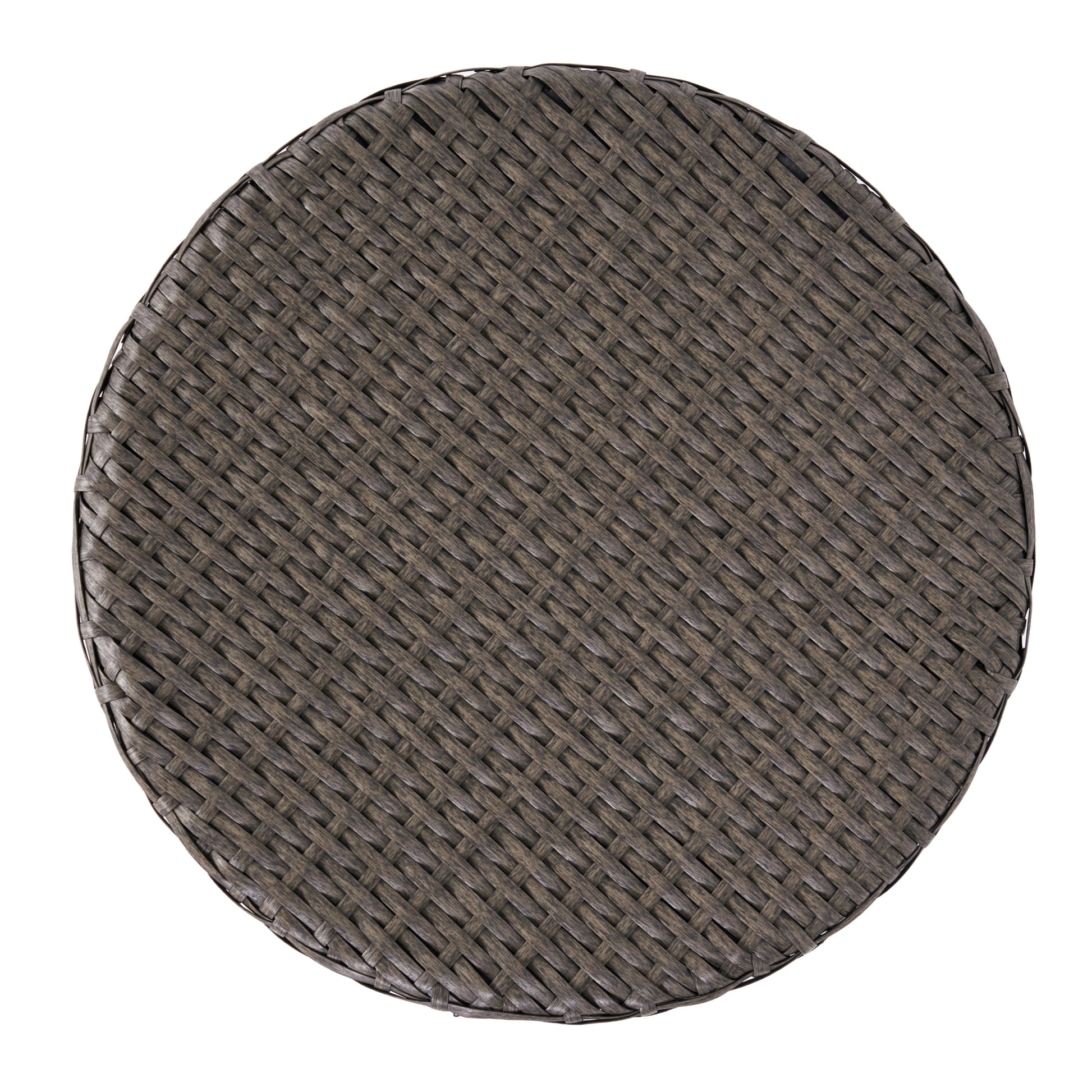 Kingstown Rd Barrel Side Table - Grey Rattan