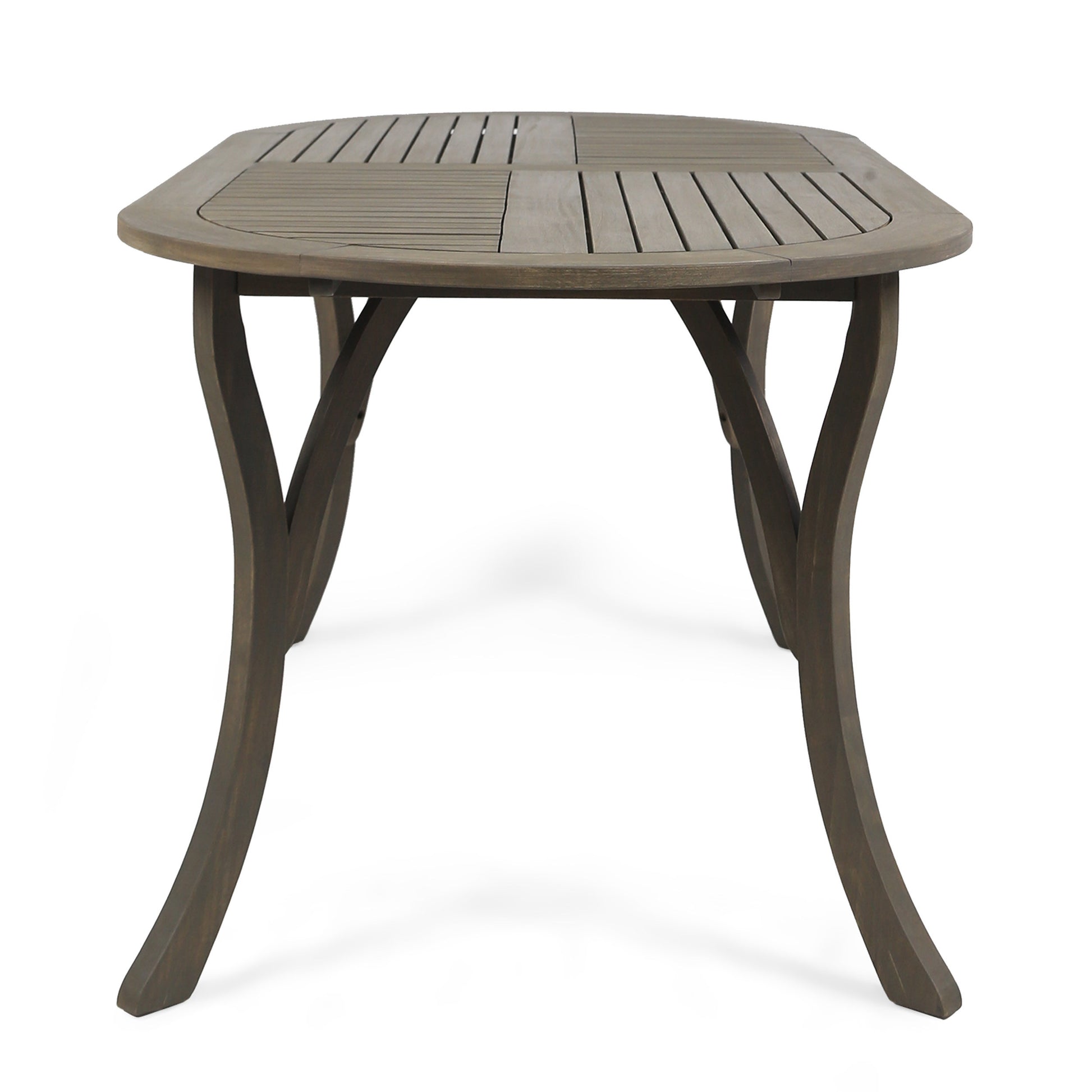 Acacia Wood 70" Dining Table Grey Wood