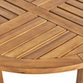 Hermosa 27.5'' Circular Wood Table Teak Acacia Wood