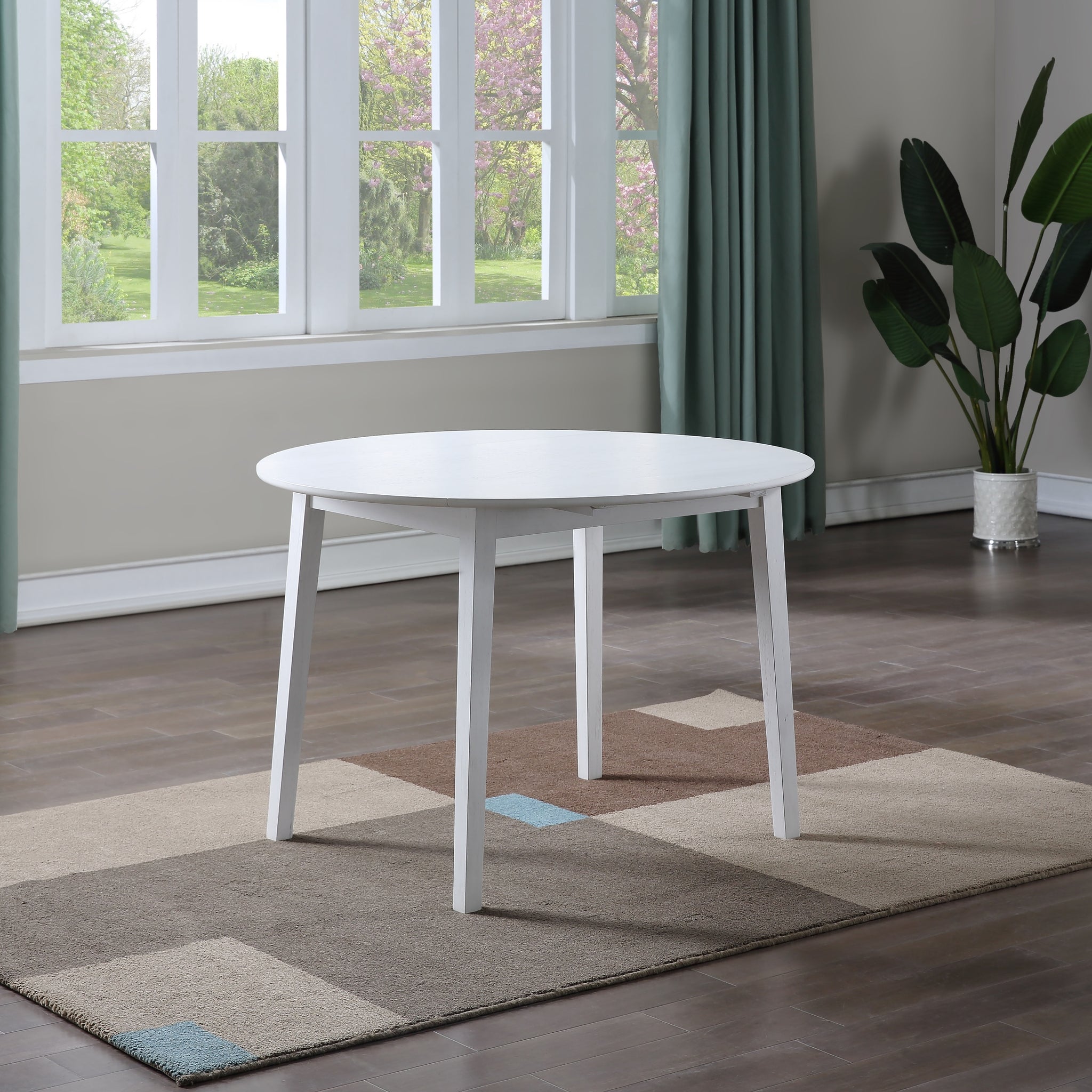 Naples Drop Leaf Dining Table White White Wood