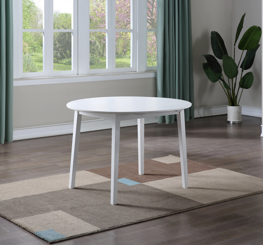 Naples Drop Leaf Dining Table White White Wood