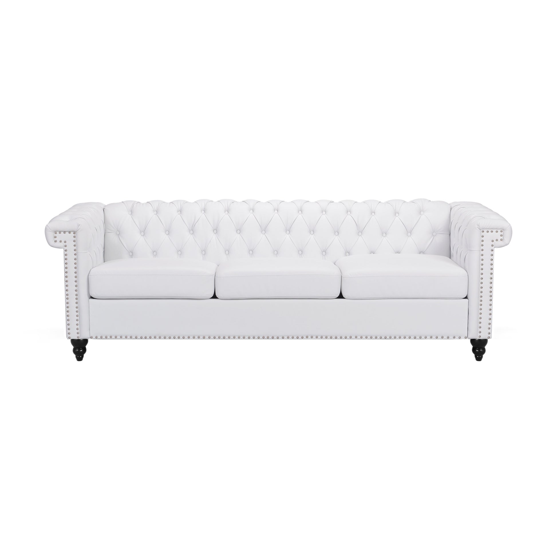 Sofa 3 Seater White Pu