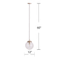 Predshire Globe Pendant Lamp Gold Iron