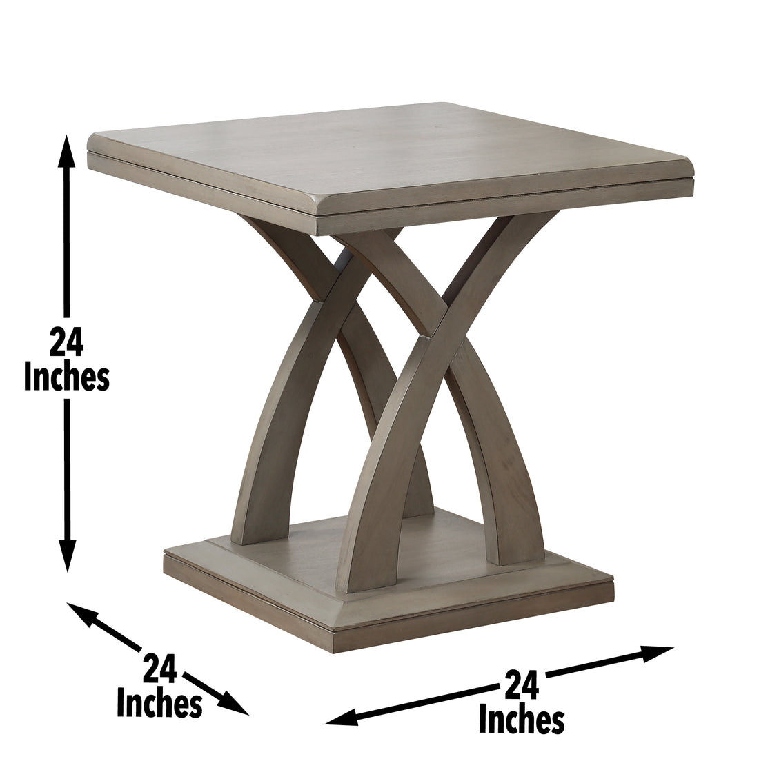 Jocelyn End Table Gray Gray Wood