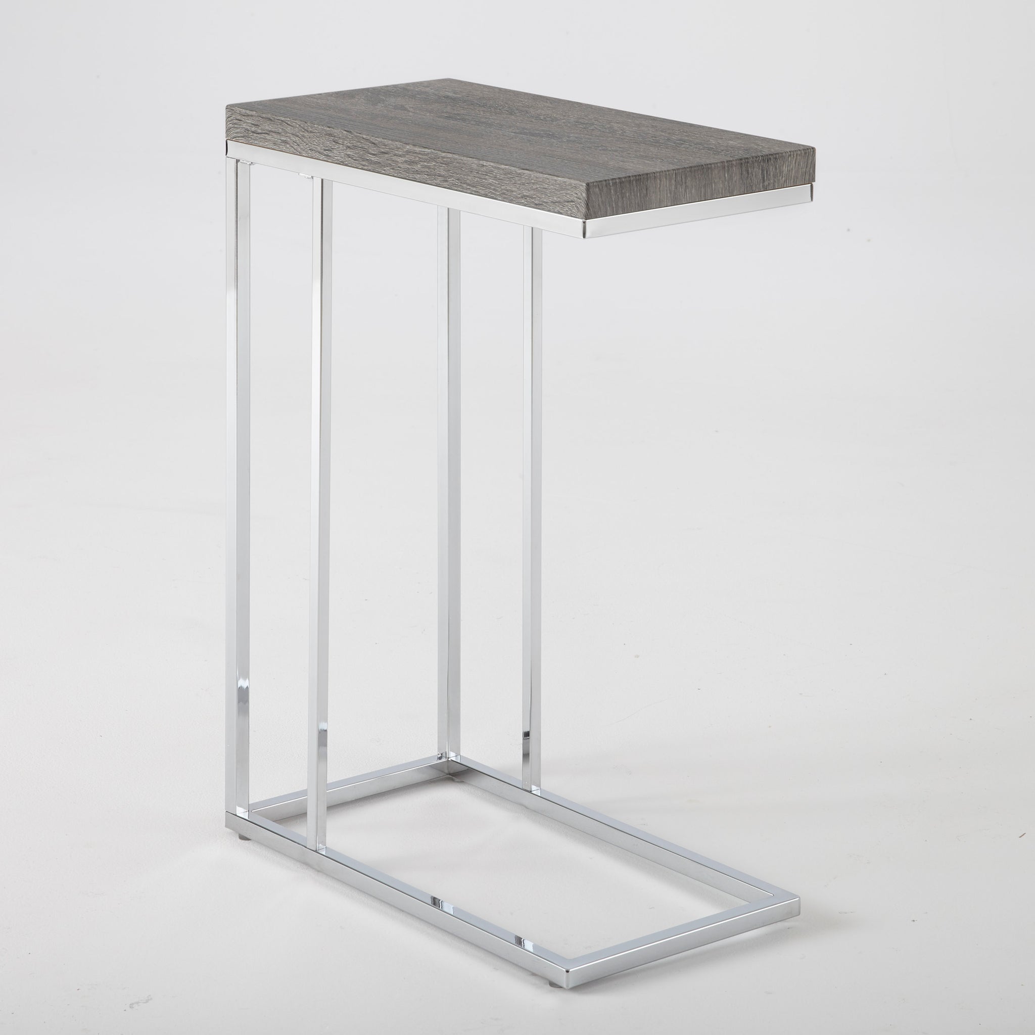 Lucia Chairside End Table Gray Gray Iron