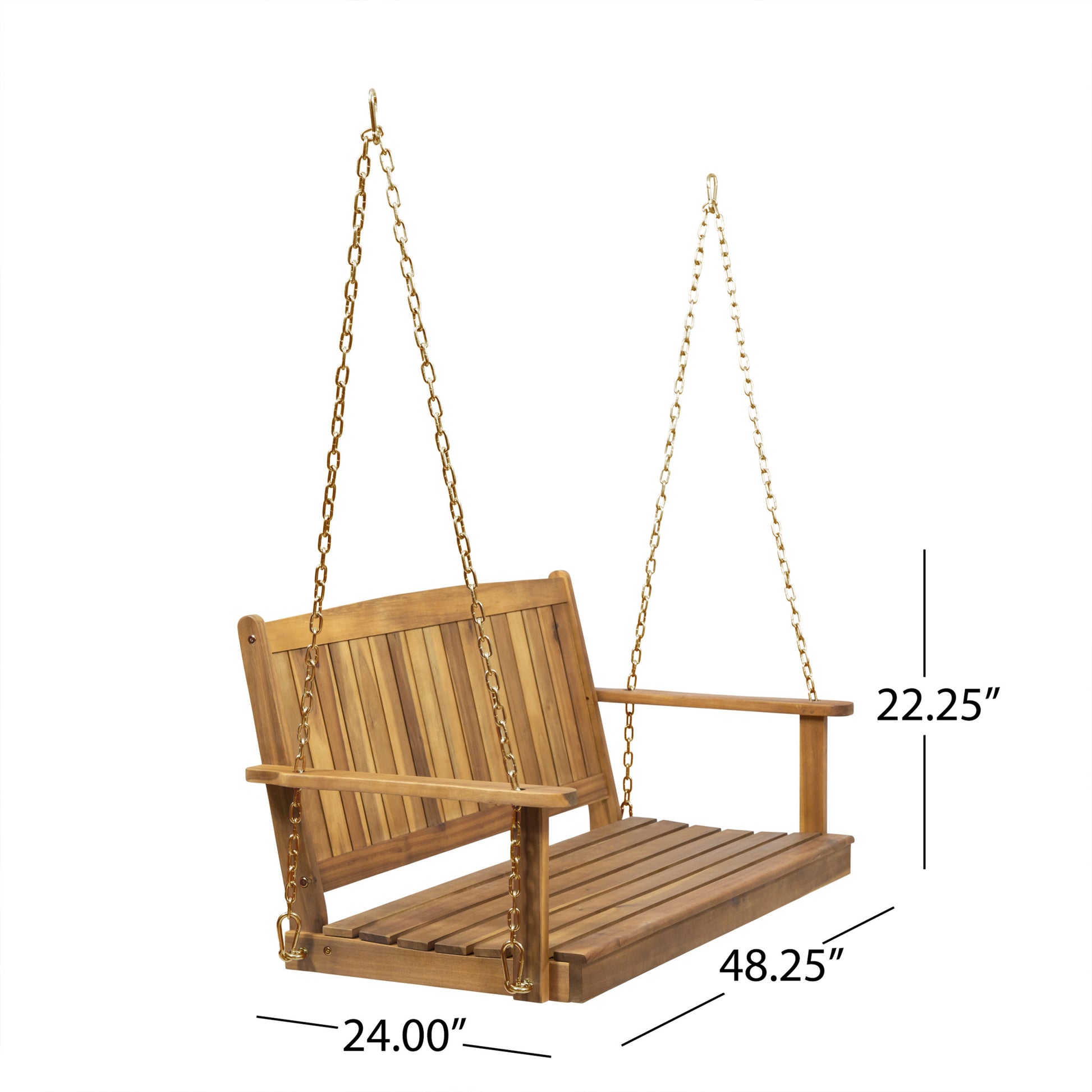 Tambora Porch Swing Teak Wood Metal