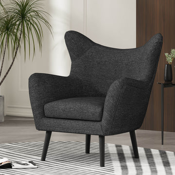 Arm Chair Black Fabric