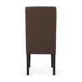 Dining Chair Mp2 Set Of 2 Dark Brown Pu