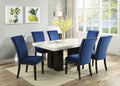 Camila Velvet Dining Chair Set Of 2 Blue Blue Fabric