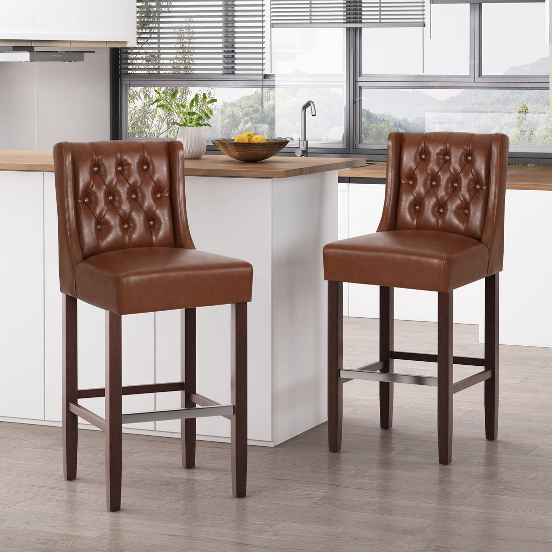 Barstool Light Brown Pu