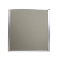 Outdoor Dining Table Anodized Aluminum Tempered Glass Table Top Square Silver And Gray 35