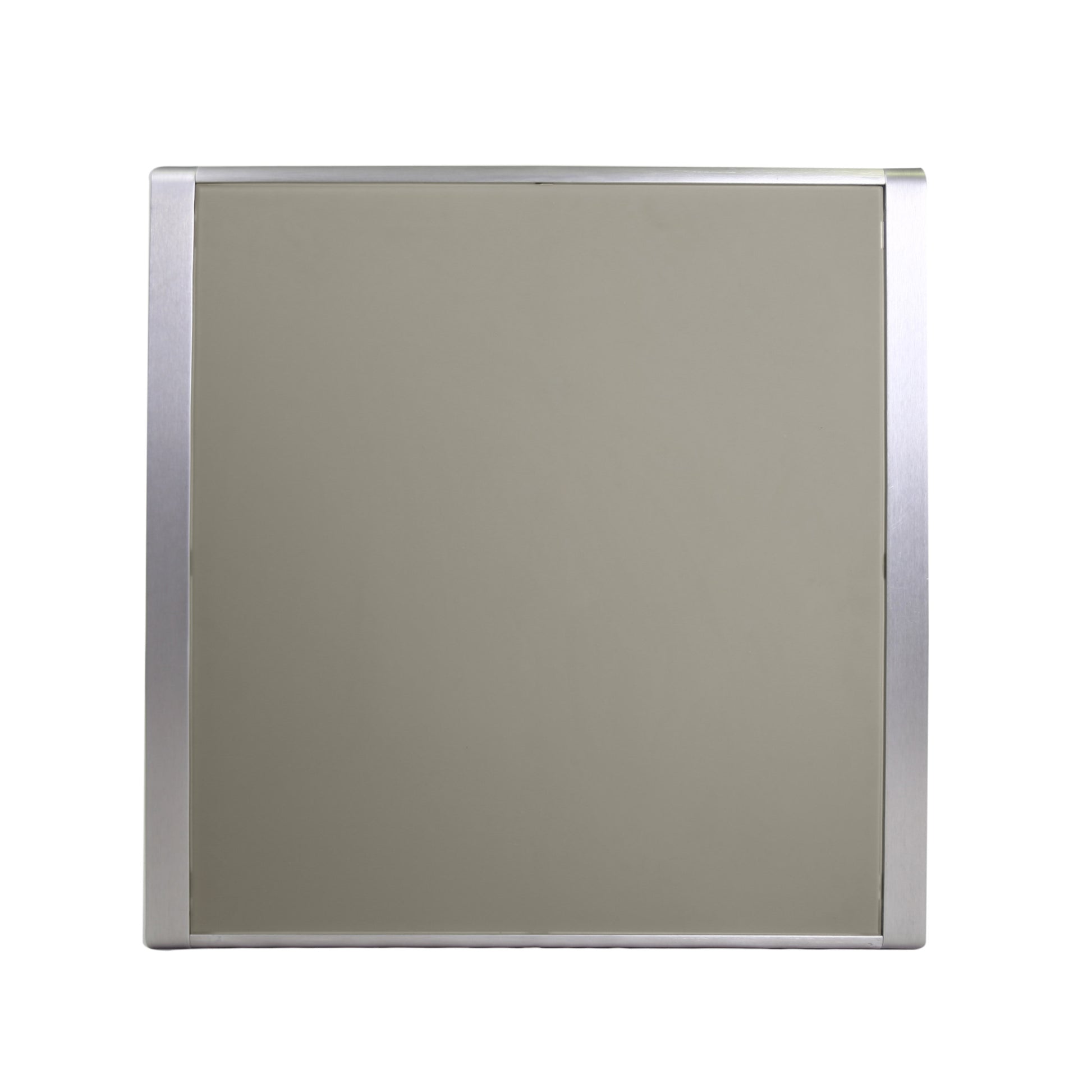 Outdoor Dining Table Anodized Aluminum Tempered Glass Table Top Square Silver And Gray 35" Silver Aluminium