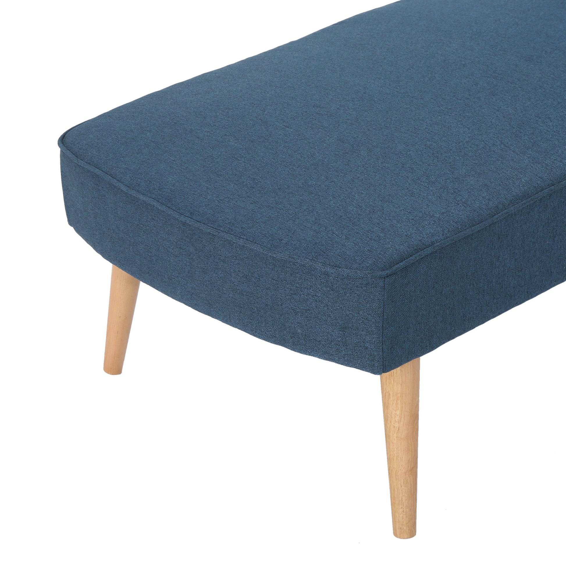 Mid Century Modern Fabric Chaise Lounge Navy Blue Fabric