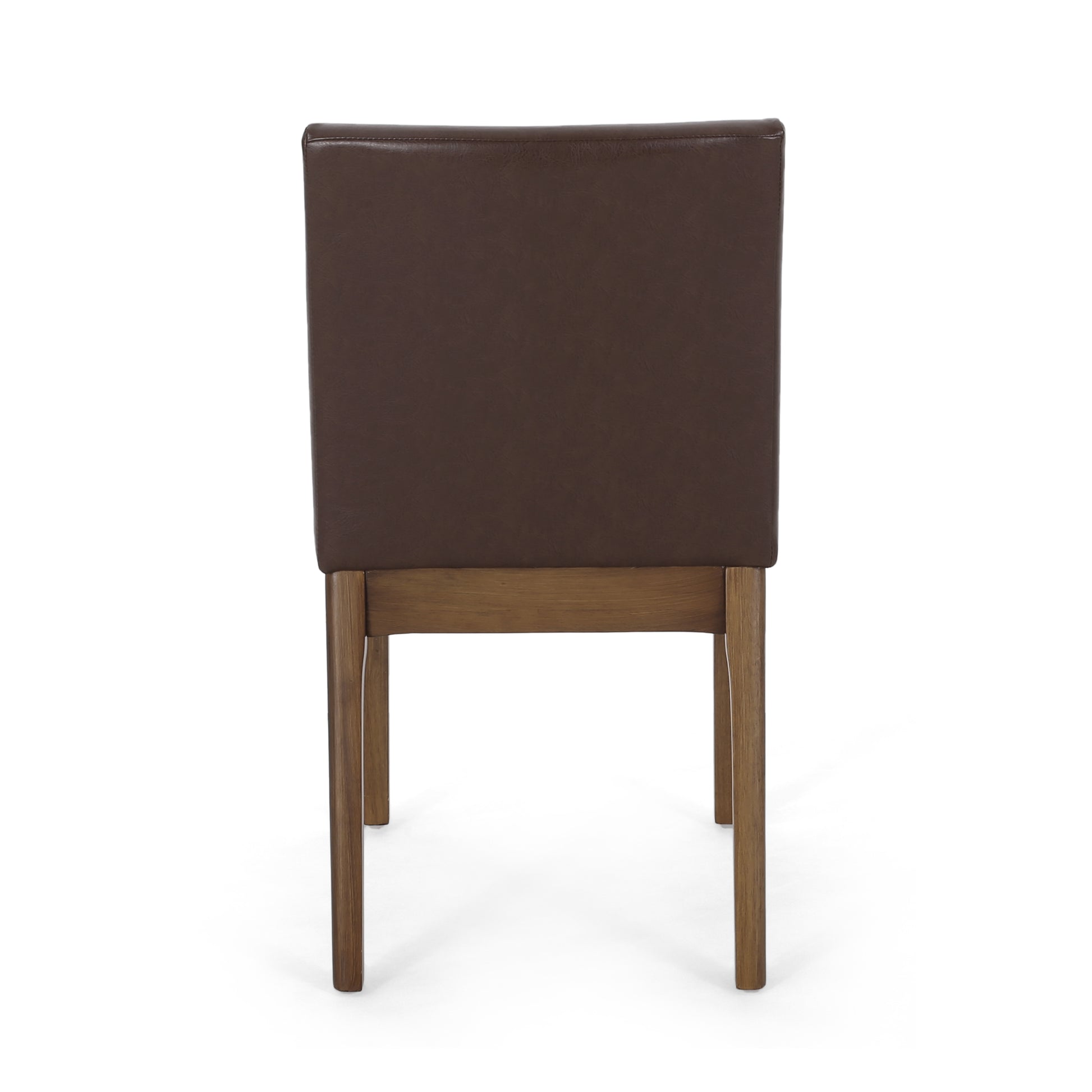 Dining Chair Dark Brown Rubber Wood